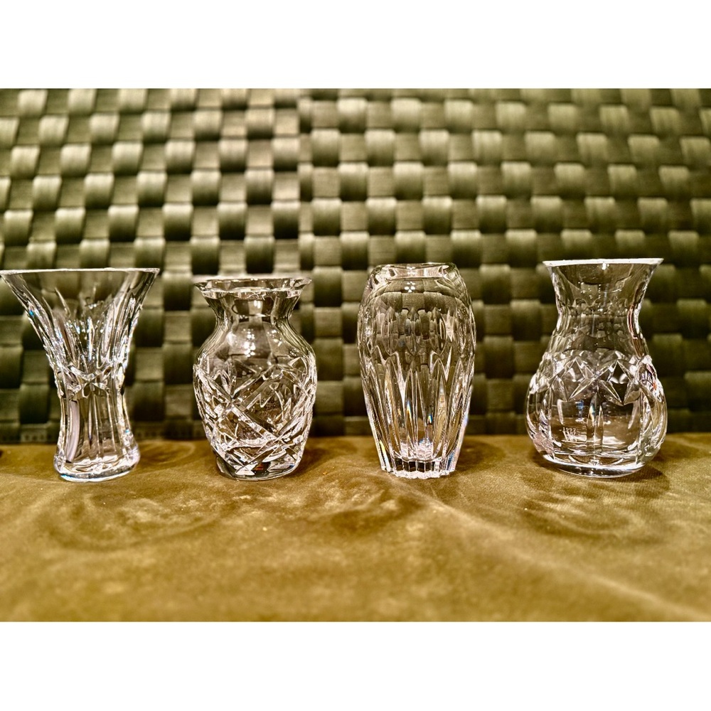 Waterford crystal Glass Vase (Set of 4) - Elegant Home Accent